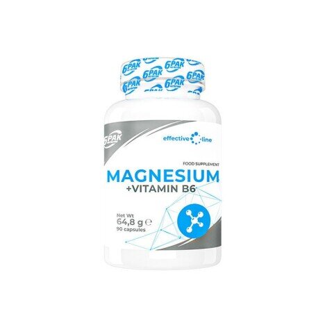 Magnesium + Vitamin B6 90 Capsule, 6 PAK